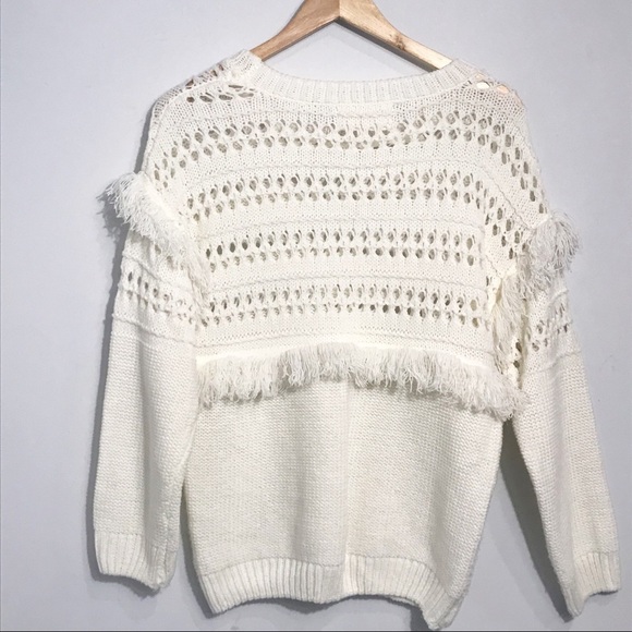 J.O.A. Fringed Crochet Sweater - Picture 5 of 8